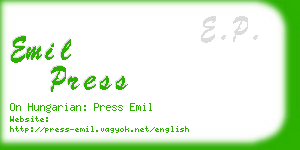 emil press business card